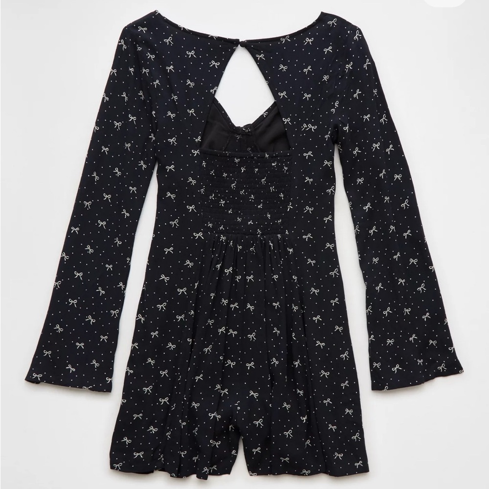American Eagle Elegant Black Bow Pattern Dress - image 4